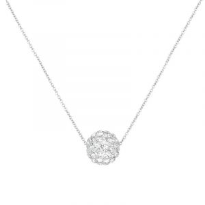 Instant d'Or - Pendentif Bulle de crystal or blanc