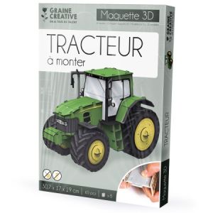 Image de Graine Créative Puzzle 3D maquette - Tracteur - 30,7 x 17 x 19 cm - 65 pcs