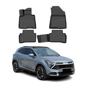 Omac Tapis de sol pour Kia Sportage NQ5 2022-2025 sur mesure en caoutchouc Noir