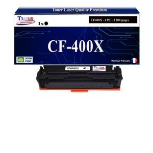 Toner compatible avec HP Color LaserJet Pro MFP M277n remplace HP CF400X 201X Noir - 2 800p - T3AZUR