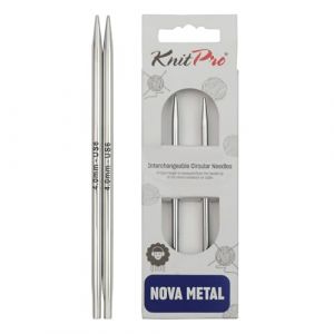 Knitpro KP10402 Aiguilles Interchangeables Circulaires Normales Bois Argent 4 mm