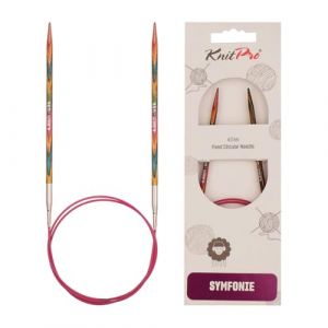 Knitpro Aiguilles À Tricoter Circulaires Fixes En Bois Cable 80 Cm Symfonie Du N° 3,75 À 6,5