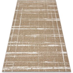 Rugsx - flat 48965265 Tapis sisal Treillis vintage - couleur paille beige naturel, ficelle beige 140x200 cm