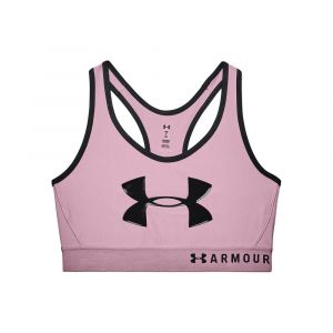 Under Armour Mid Keyhole Graphic Soutien-gorge Sport Femmes - Ros&eacute;, Noir