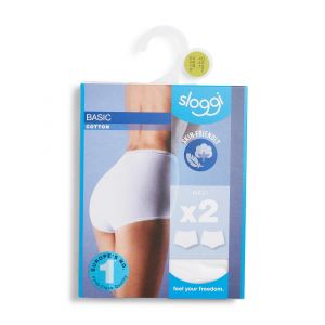 Sloggi Culotte Femme Blanc T42 - Le Lot De 2 Culottes