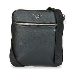 Emporio Armani Sacoche BUSINESS FLAT MESSENGER BAG - Couleur Unique - Taille Noir