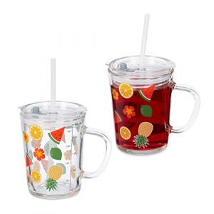 Image de Relaxdays 2x verres pour enfant motif de fruits - 10044955-0