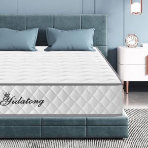 Yidatong - Matelas 140x190 cm - Ép 23cm - Matelas à Ressorts ensachés et à mémoire de Forme, fermeté Moyenne et durabilité, Soutien au Confort