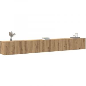 VidaXL Ensemble de meuble tv mural 3 pcs chêne artisanal