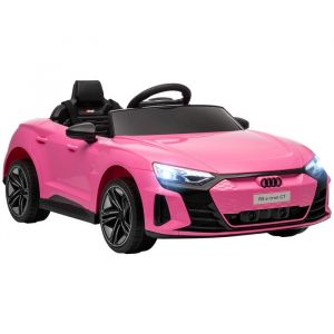 Homcom Voiture véhicule électrique enfant - télécommande parentale - effets sonores lumineux - Audi RS E-tron GT rose