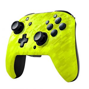 PDP Manette Faceoff Deluxe+ Audio sans fil Switch Camo Jaune