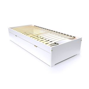 Abc Meubles - Lit gigogne 80x200 Malo pin massif - Bois Clair non traité