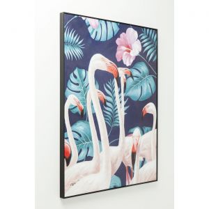 Image de Kare Design Tableau Touched flamants roses jungle 122x92cm