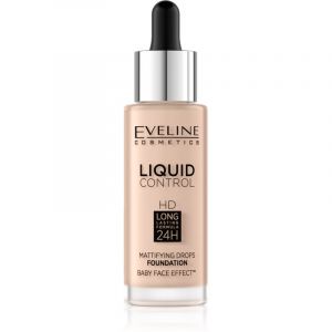 Eveline Cosmetics Liquid Control fond de teint liquide avec pipette teinte 002 Soft Porcelain 32 ml