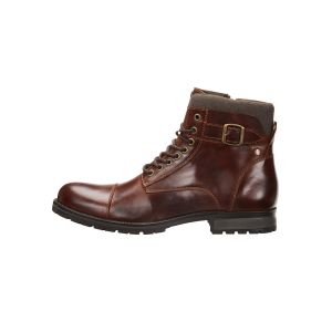 Image de Jack & Jones Jack & Jones Jfwalbany Leather Brown Stone STS, Bottes Motardes Homme, Marron, 46 EU