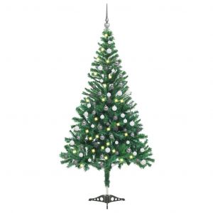 VidaXL Arbre de Noël artificiel avec LED et boules 120 cm 230 branches