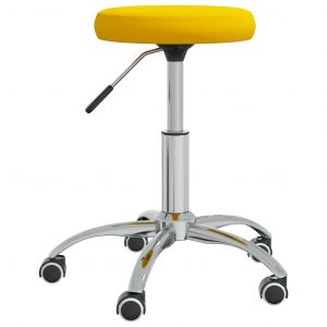 VidaXL Chaise de salle à manger Jaune moutarde Velours