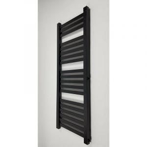 Stano Radiateur sèche-serviettes eau chaude design BERYL 115 x 44 cm noir mat - Noir