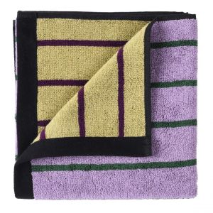 Declikdeco Serviette de toilette Charly Lilas 50 x 100