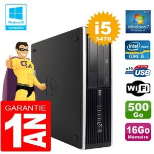 HP PC Compaq 8300 SFF Core I5-3470 Ram 16Go Disque 500 Go Graveur DVD Wifi W7