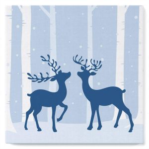 Mini peinture au numéro : Rencontre de Cerfs - toile tendue sur chassis