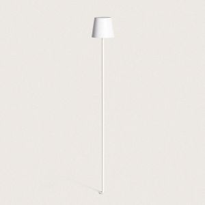 Balise Led 3w Extérieure Batterie Usb Rechargeable Aluminium Sur Piquet 80cm Anisa Blanc