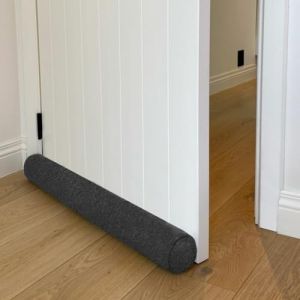 Rori boudin de porte magnétique pour portes 100 cm - teddy gris - contre la traction et le bruit - boudin de porte rond