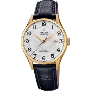 Festina Mixte Adulte Analogique Quartz Montre avec Bracelet en Cuir F20010/1