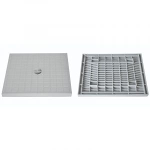 Couvercle pour regard de 20x20cm pour collecteur des eaux en polypropylène - couvercle de regard renforcé