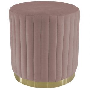 Image de Cotecosy MENZZO Pouf rond Nutley Velours Rose