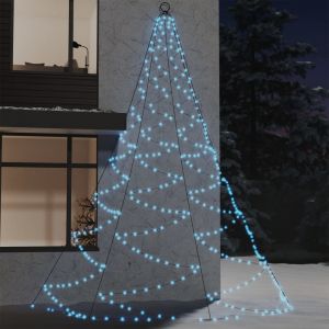 Image de VidaXL Arbre mural avec crochet m?tallique 720 LED Blanc froid 5 m