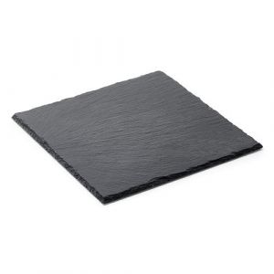 WAS Assiette en mélamine en ardoise naturelle 3314 300, 30 cm x 30 cm, hauteur 4-6 mm