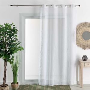 HomeMaison.com Voilage en Etamine &ndash; Voilage Occultant &ndash; Voilage Blanc &ndash; Voilage 290X240