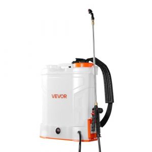 VEVOR Pulv&eacute;risateur &agrave; Dos &Eacute;lectrique &agrave; Batterie 12 L, R&eacute;glable 0-6,2 Bar, avec 2 Lances, 5 Buses, Batterie 18 V 2 Ah, Pulv&eacute;risateur Portable pour Jardin, Pelouse, D&eacute;sherbage, Pulv&eacute;risation, Nettoyage