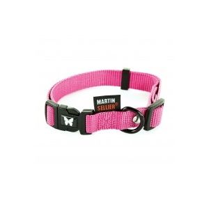 Image de Martin Sellier Collier Nylon réglable - Rose 40-55cm