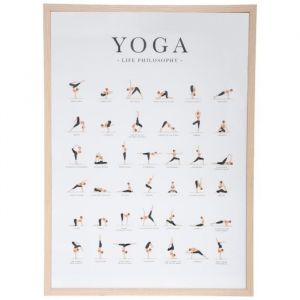 Image de Atmosphera Affiche-cadre Yoga en MDF - 52 x 72 cm