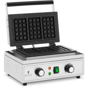 Royal Catering Appareil à gaufre - 3 Gaufres belges - 1500 W - 50 - 300 °C - minuterie 0 - 5 min -
