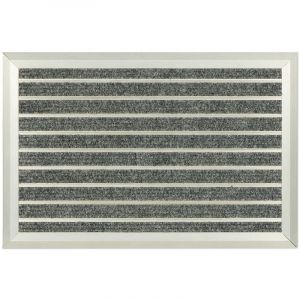 Relaxdays Paillasson, Aluminium, 60x40 cm, pour intérieur & extérieur, Tapis résistant aux intempéries, argenté - Gris