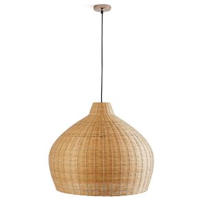 Image de Suspension en bambou tressé Ø60 cm, Vani Naturel Taille Taille Unique