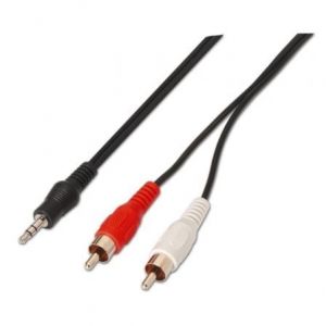 Aisens - Câble audio stéréo, prise 3,5/m-2xrca/m, noir, 3,0m