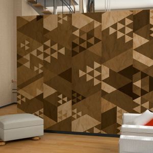 Artgeist Papier Peint "Brown Patchwork" 50x1000cm