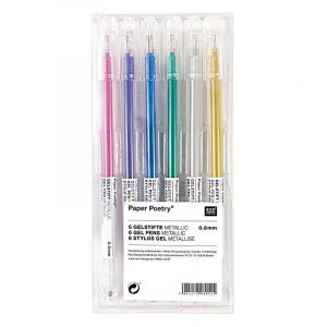 Rico Design 6 stylos gel métalisé 0,8mm