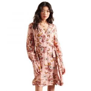 Image de Superdry Robe Courte Bohemian Wrap XS Rusted Floral Print