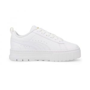 Puma Pour enfant. Mayze - Baskets en cuir blanc