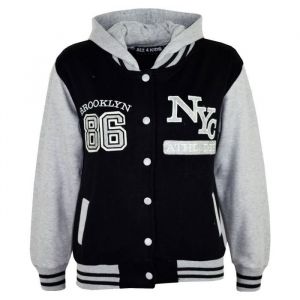 Veste à capuche BROOKLYN 86 NYC ATHLATIC pour enfants - Noir - Mixte