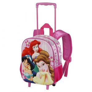 Sac à dos 3D à Roulettes Petit - Disney Princesses Disney Palace - Rose - Taille Unique