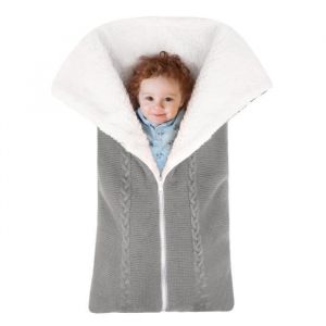 Omabeta Couverture DAccessoires De Poussette Couverture Chaude Pour Bébé, Automne Et Hiver, Sac De Puericulture Set Gris Clair