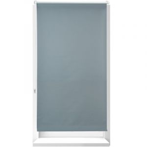 Relaxdays Store enrouleur occultant, lot de 2, sans perçage, protège de la chaleur, portes, fenêtres, 90x210 cm, tissu 86 cm, gris
