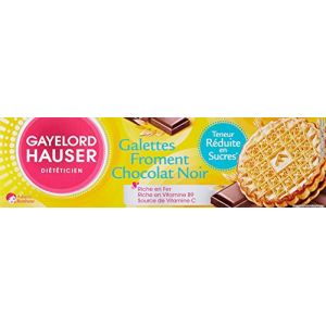 Gayelord hauser Galettes Diététiques Froment Chocolat Noir Teneur Réduite en Sucres 180 g