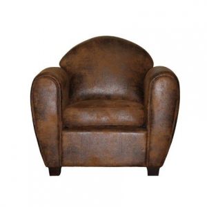 M&S Fauteuil club en tissu, coloris effet vieilli chocolat